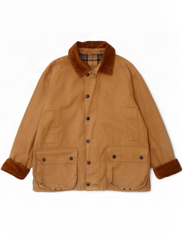 Barbour Veste en coton ciré Bedale pour homme UK 38 Beige moyen Colourblock