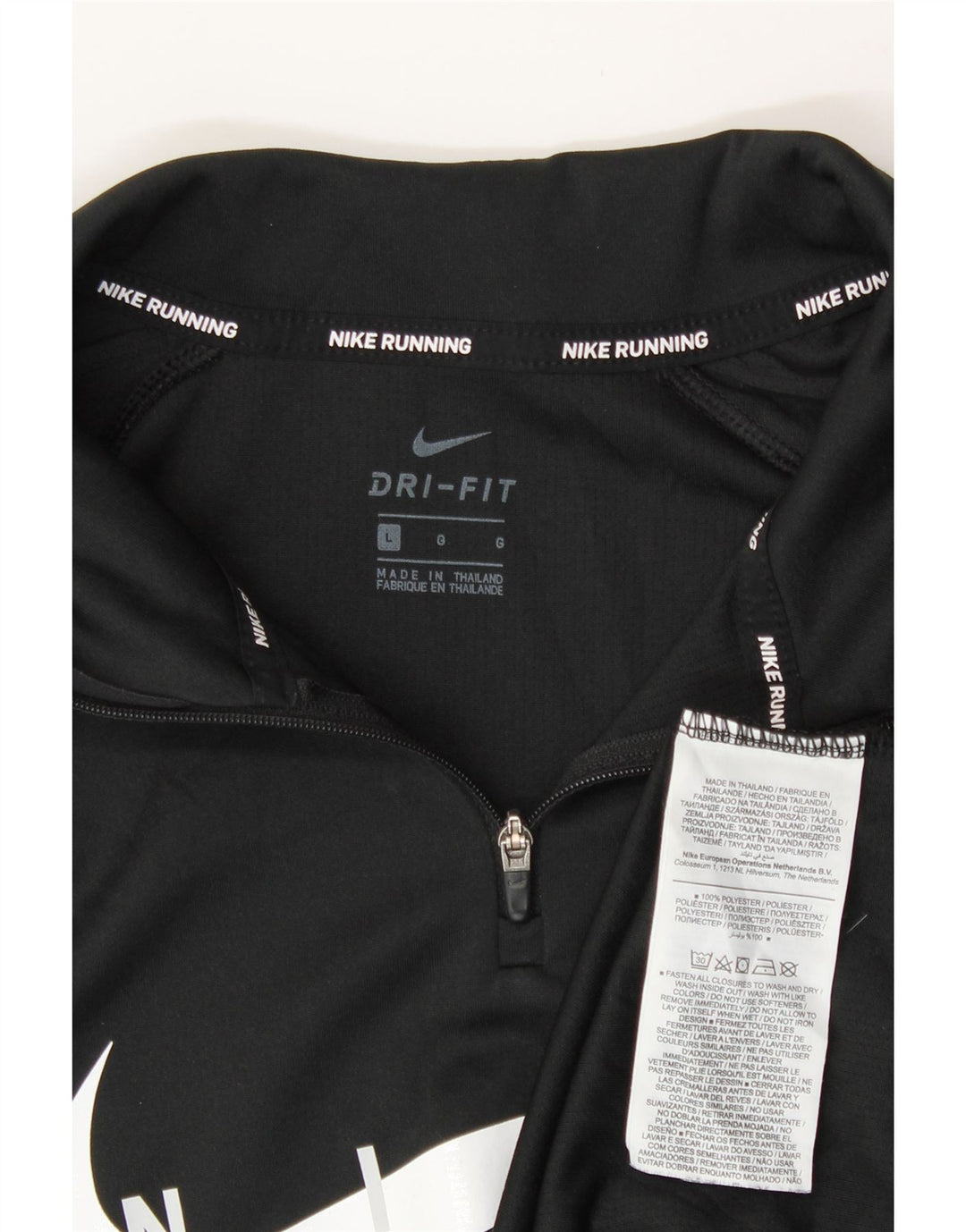 Nike Haut de survêtement Dri Fit Graphic pour femme UK 16 Large Noir