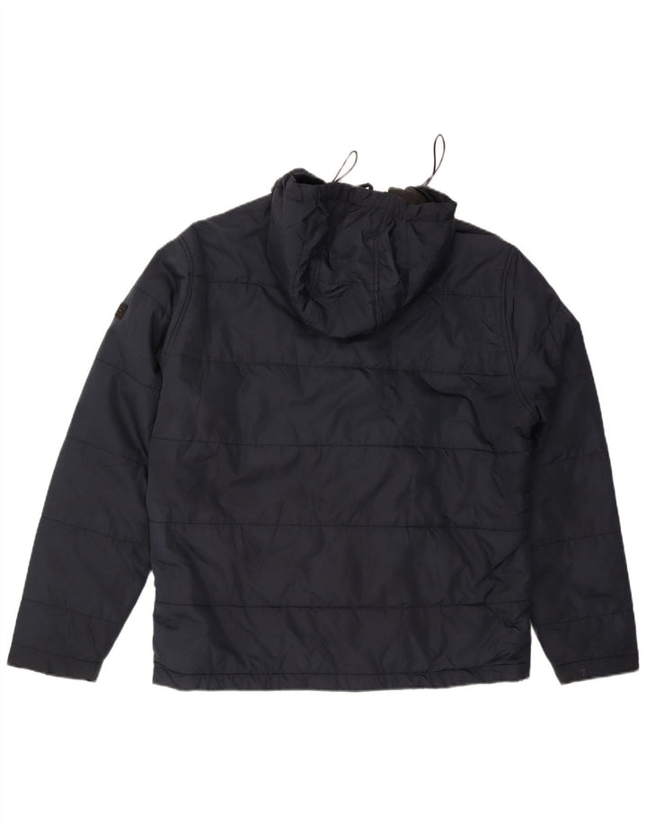 Jack & Jones Veste matelassée à capuche pour homme UK 42 XL Bleu marine Polyester