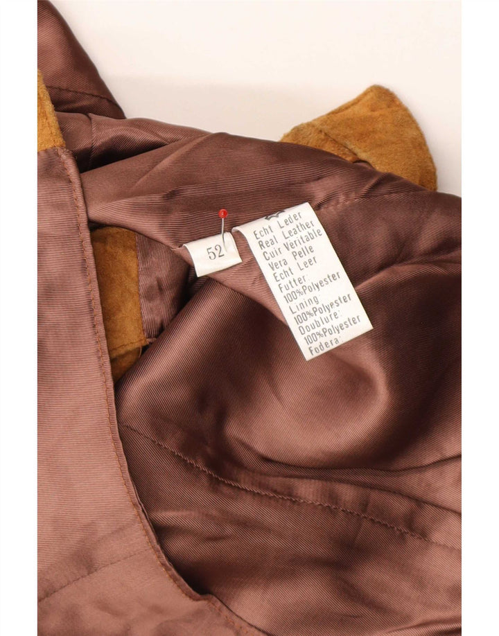 Broadway Gilet en Daim pour Homme IT 52 Grand Cuir Beige