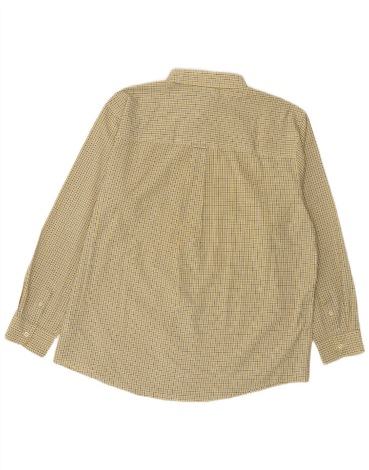 Chaps Chemise Homme Easy Care XL Jaune Carreaux Coton