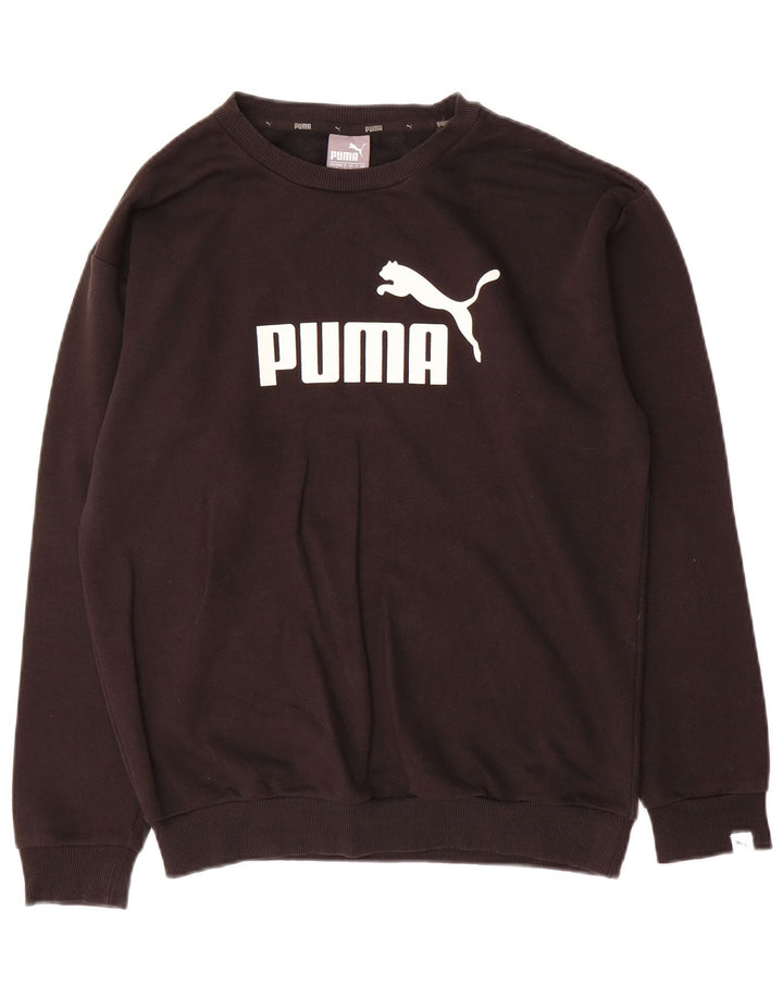 Puma Sweat-shirt surdimensionné graphique pour femme UK 10 Petit Noir