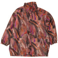 vintage Femmes Motif Abstrait Coupe-Vent Manteau EU 46 XL Multicolore