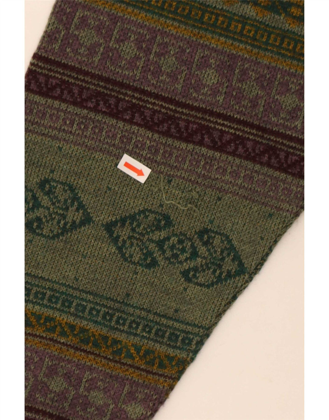 Starter Pull col rond pour homme XL en laine géométrique verte