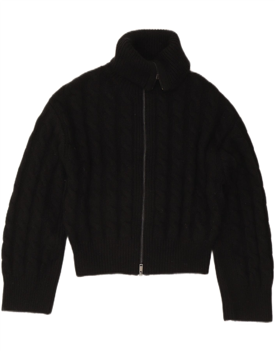 Cos Cardigan court surdimensionné pour femme UK 10 Petite laine noire