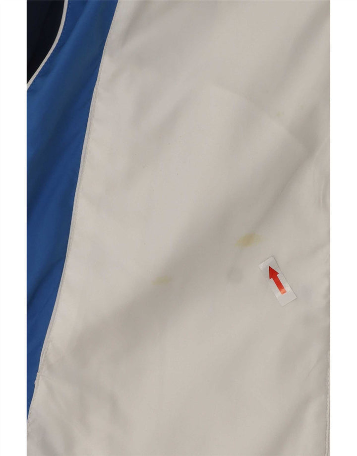 Veste de survêtement graphique Asics pour hommes Polyester color block blanc moyen