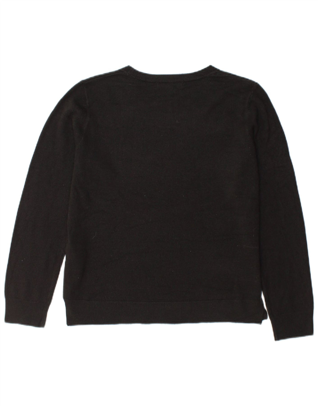 Marks & Spencer Pull à col rond pour femme UK 14 Acrylique noir moyen