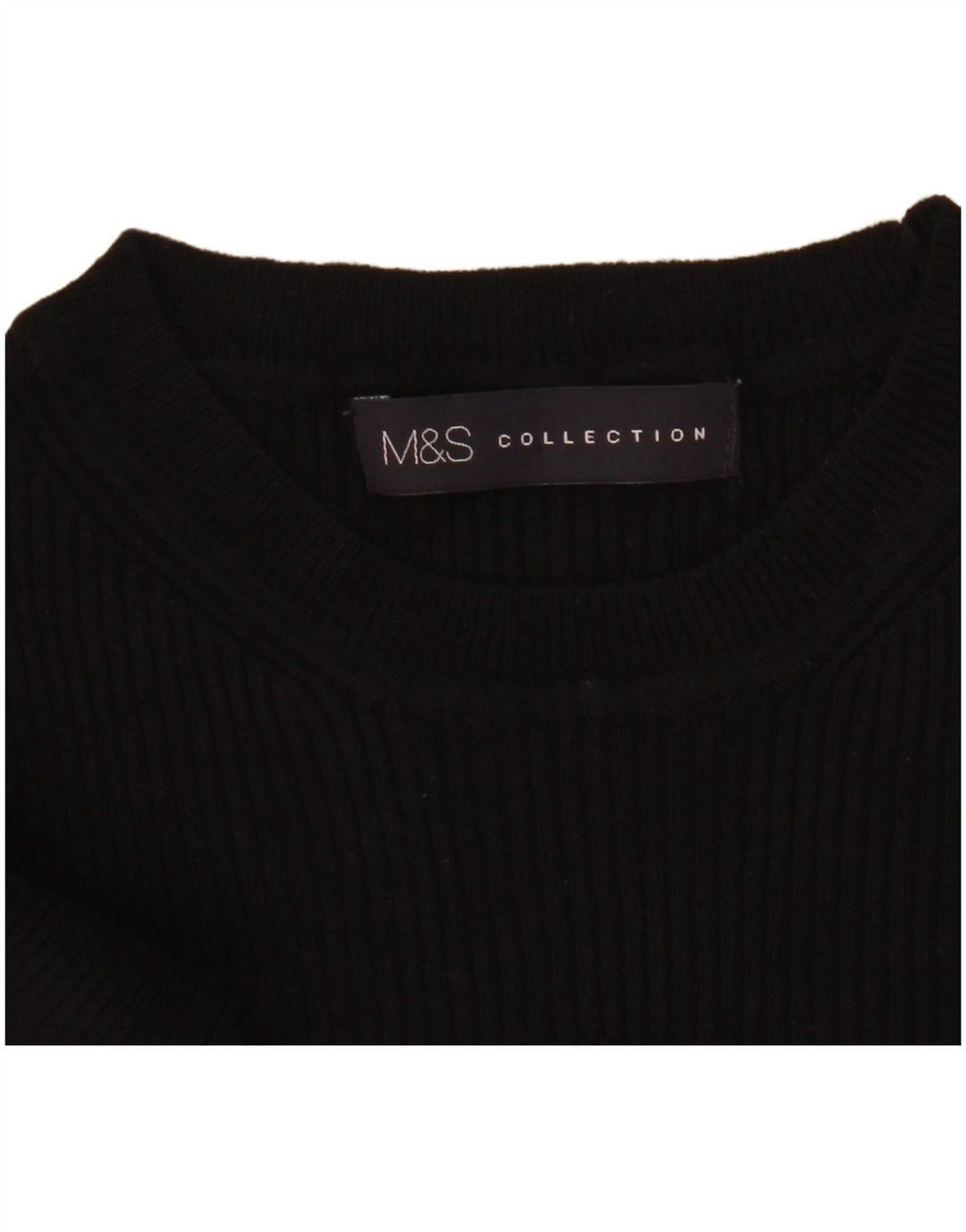 Marks & Spencer Pull à col rond pour femme UK 10 Small Noir