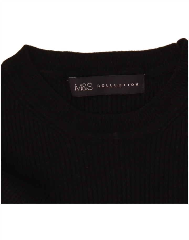 Marks & Spencer Pull à col rond pour femme UK 10 Small Noir