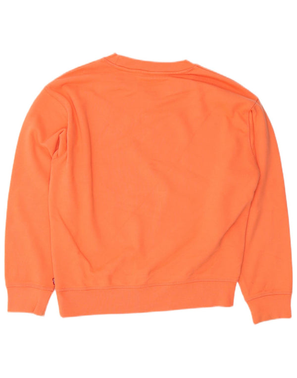 Levi's Graphic Loose Fit Sweatshirt Jumper XS Homme Orange Coton