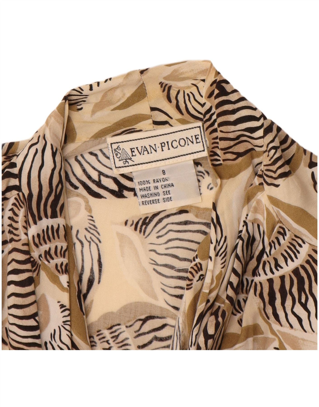 EVAN PICONE Cardigan pour femme US 8 Vert moyen imprimé animal