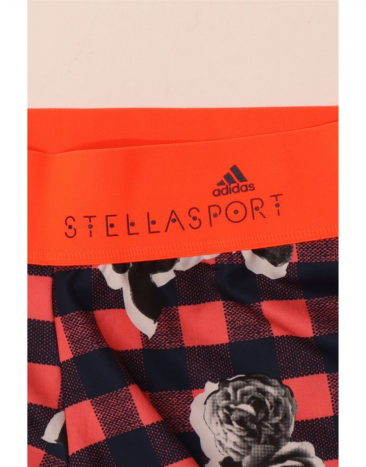 ADIDAS Femmes Stella Graphic Leggings UK 14 Moyen Multicolore Check