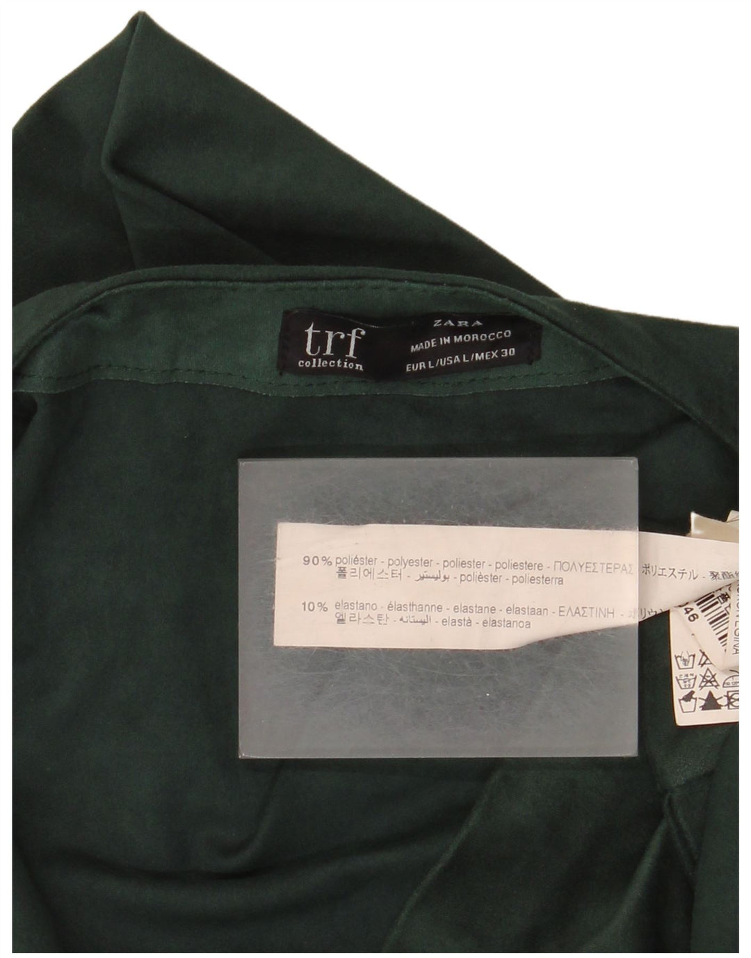 Zara Combishort Femme UK 44 Large Vert Polyester