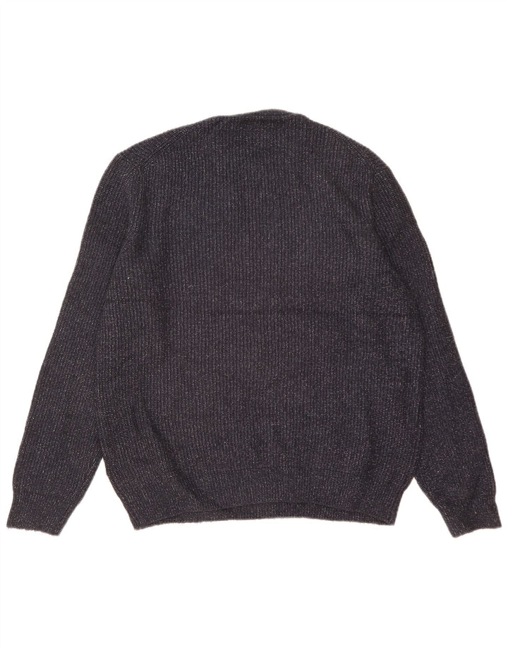 Marks & Spencer Pull à col rond pour homme Taille L Bleu marine moucheté