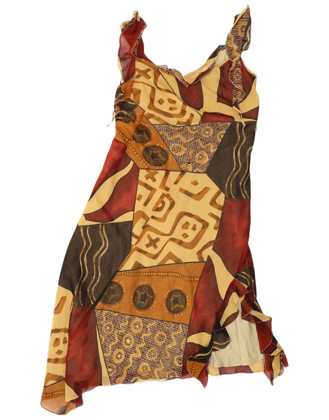 Rene Derhy Robe Asymétrique IT 48 XL Patchwork Multicolore