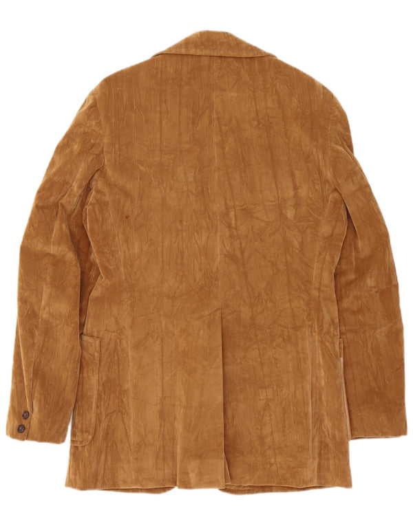 vintage Femme 2 Boutons Blazer En Daim Veste EU 38 Brun Moyen