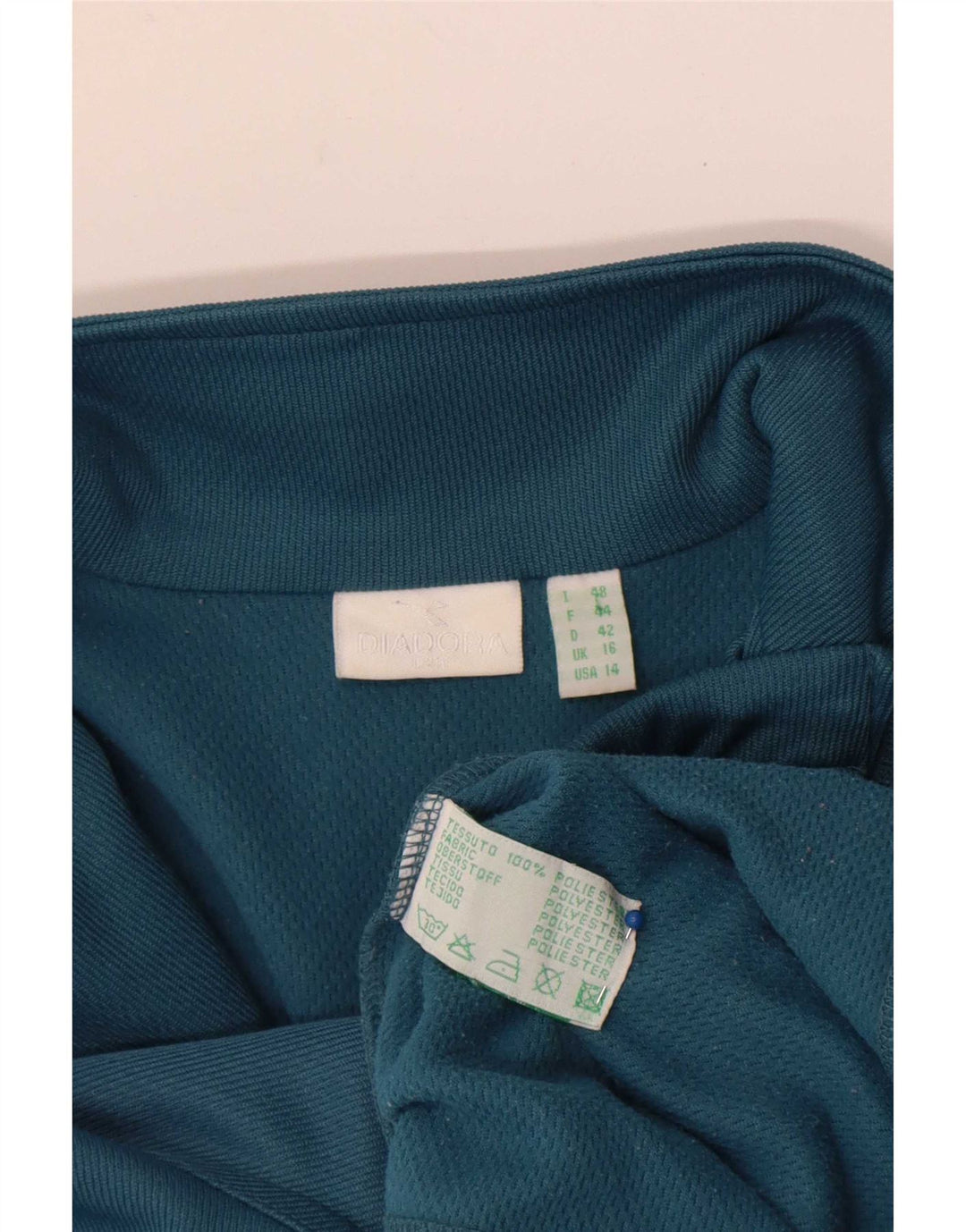 Diadora Veste de survêtement pour femme UK 16 Large Bleu Polyester