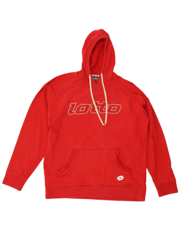 Lotto Pull à capuche graphique pour homme 2XL Rouge