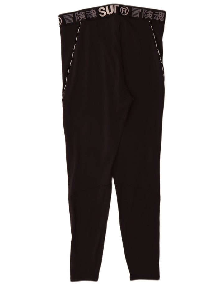 Superdry Leggings Graphiques Femme UK 18 XL Noir Polyester