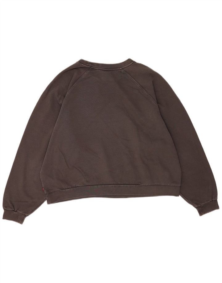 Levi's Sweat-Shirt Graphique Oversize Femme UK 18 XL Gris Coton