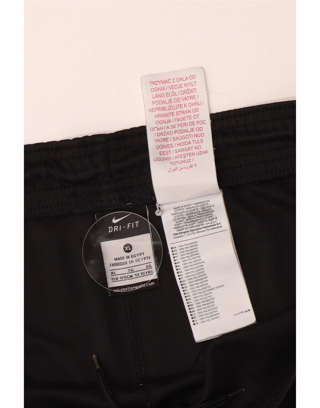 Nike Short de sport Dri Fit pour garçon 13-14 ans XL Noir Polyester