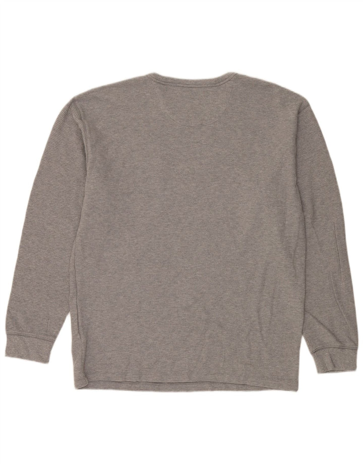 Vans Haut coupe classique à manches longues pour hommes, grand coton gris