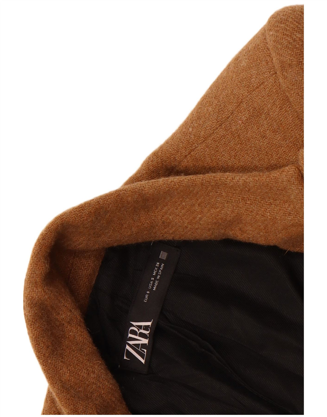 Zara Veste blazer longue à 1 bouton pour femme UK 10 Small Beige