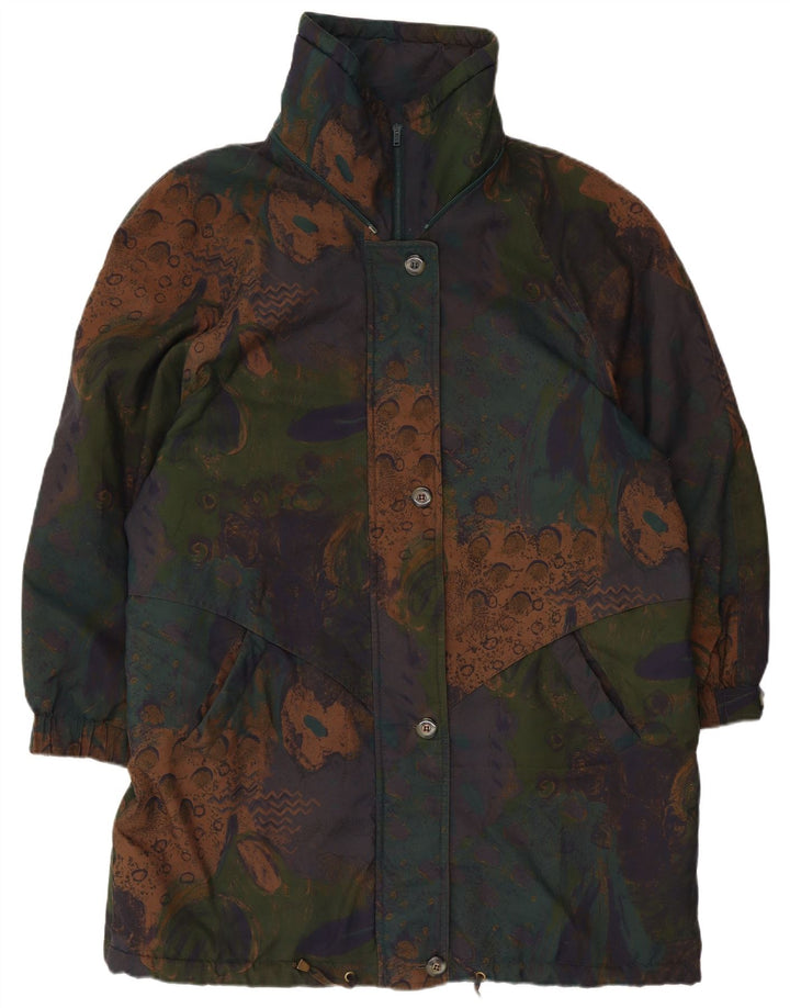Vintage Parka à motif abstrait pour femme UK 20 2XL Multicolore