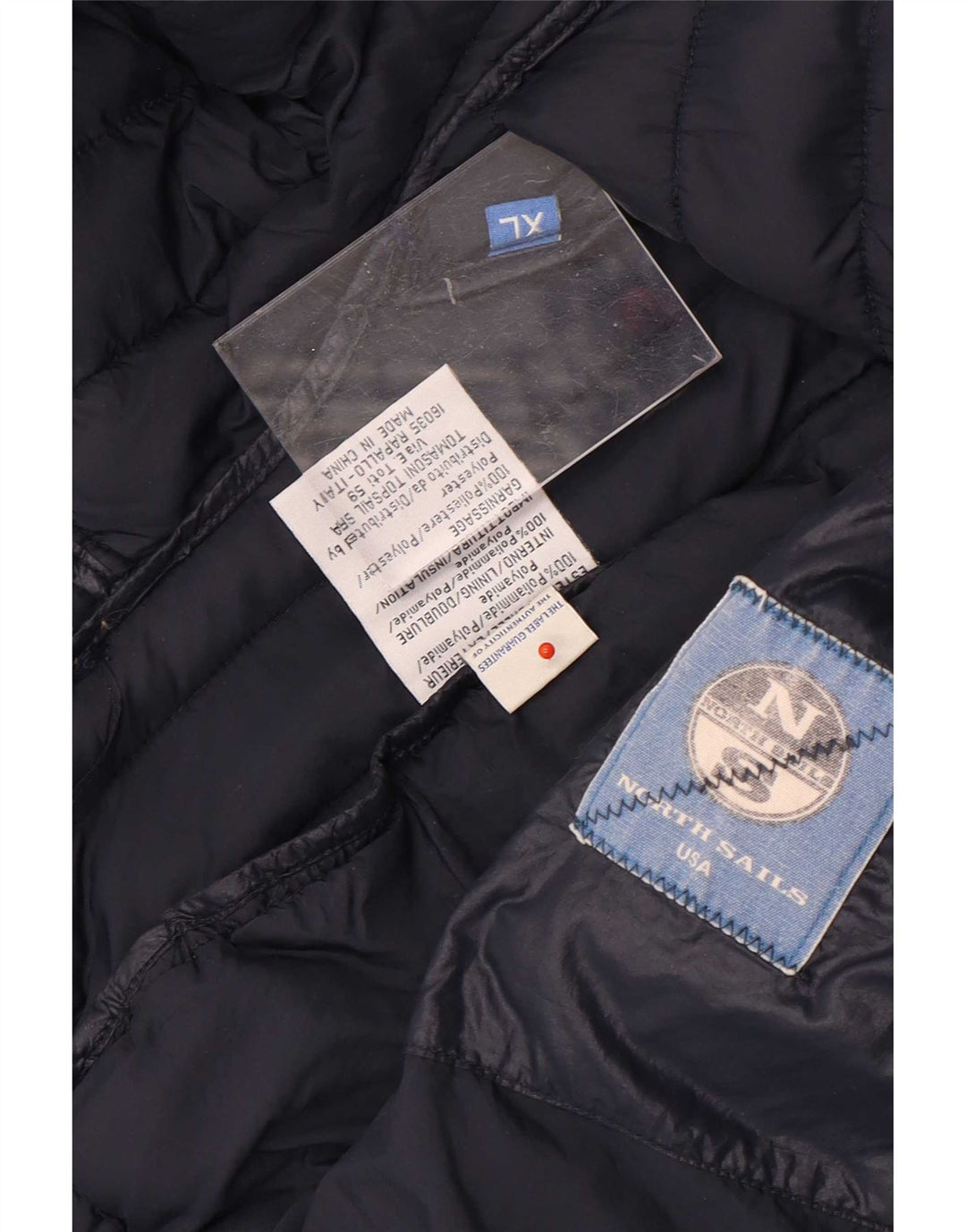 North Sails Veste matelassée à capuche pour femme UK 18 XL Bleu marine Polyamide