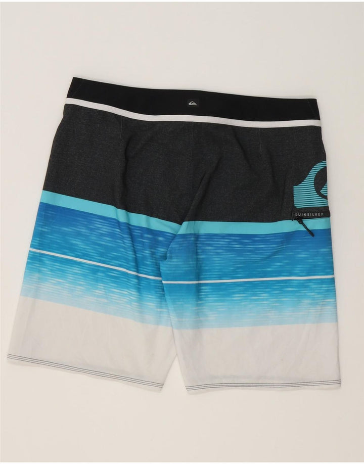 Quiksilver Short de Bain Graphique Homme Large Rayé Multicolore