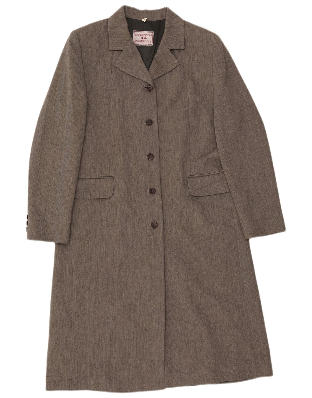 Manteau Femme Vintage IT 48 XL Gris Viscose