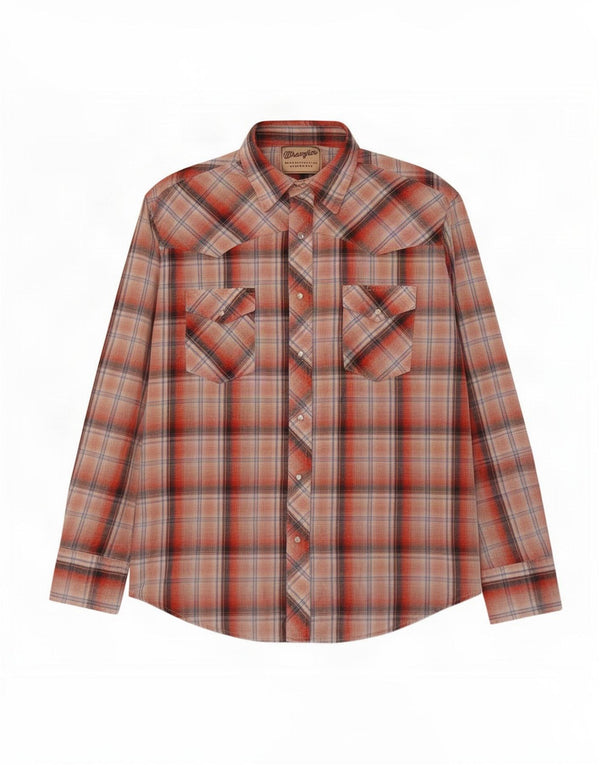 Wrangler Chemise en flanelle pour homme XL à carreaux rouges
