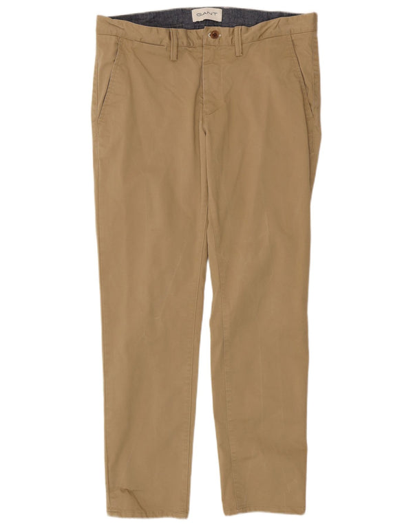 Gant Pantalon Chino Slim Homme W34 L30 Beige Coton