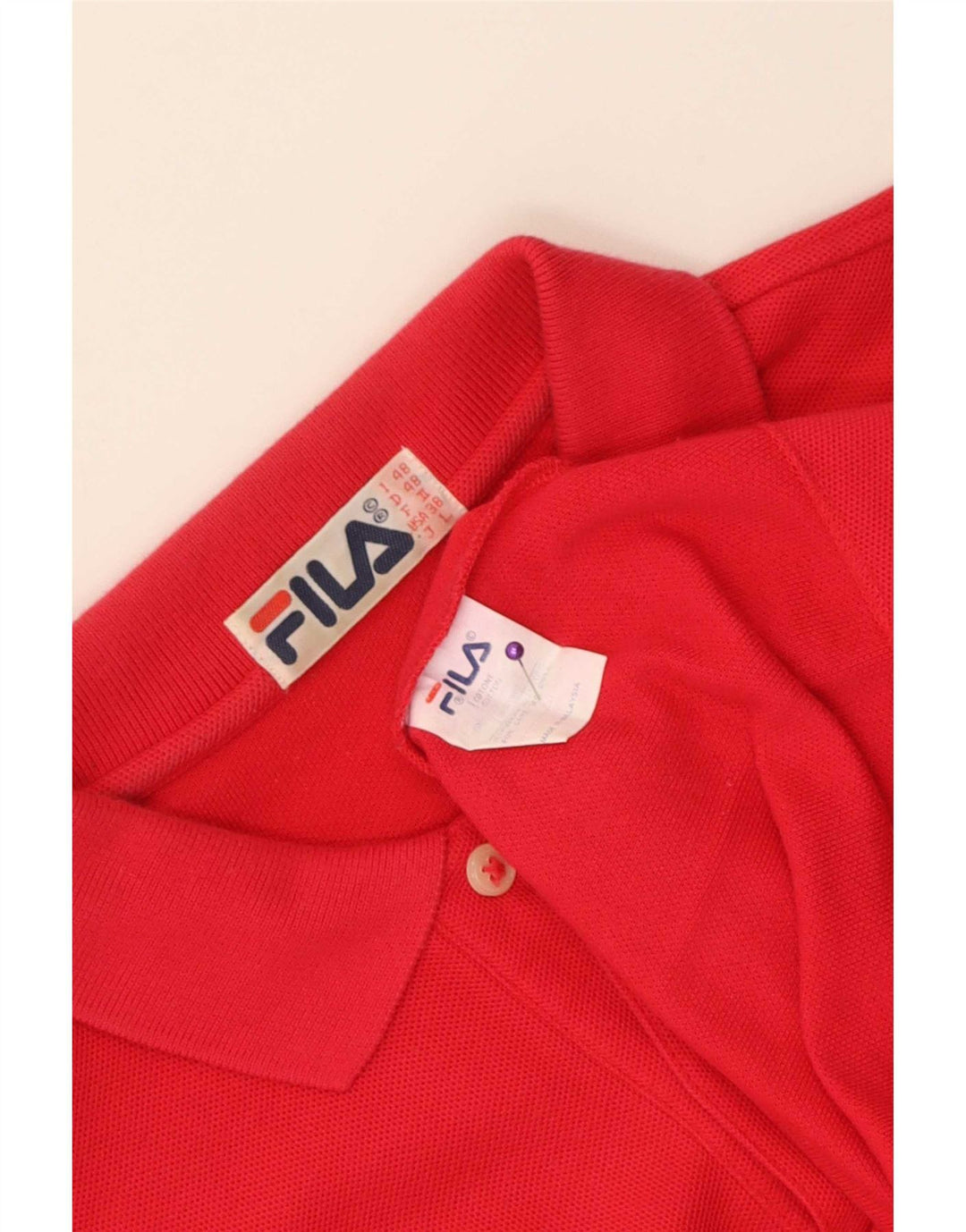 Fila Polo Homme IT 48 Rouge Moyen Coton