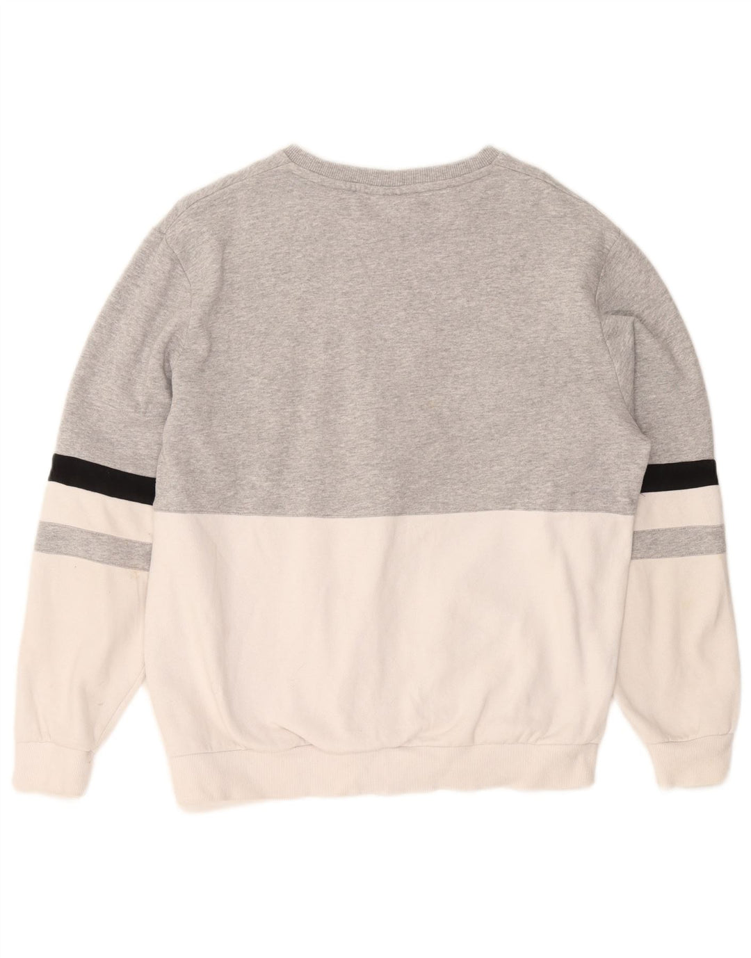 Fila Sweat-shirt graphique pour hommes, petit, gris, coton color block