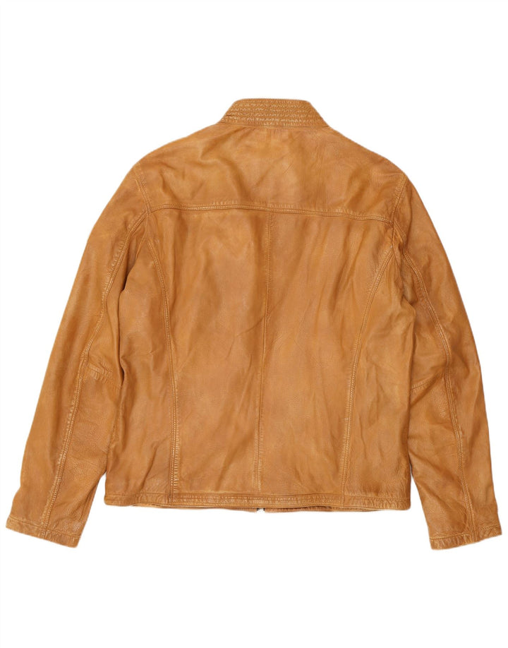 MILESTONE Veste en cuir pour homme UK 40 Grand cuir beige