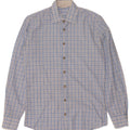 vintage Chemise Homme Taille 37 38 Petit Bleu Gingham Coton