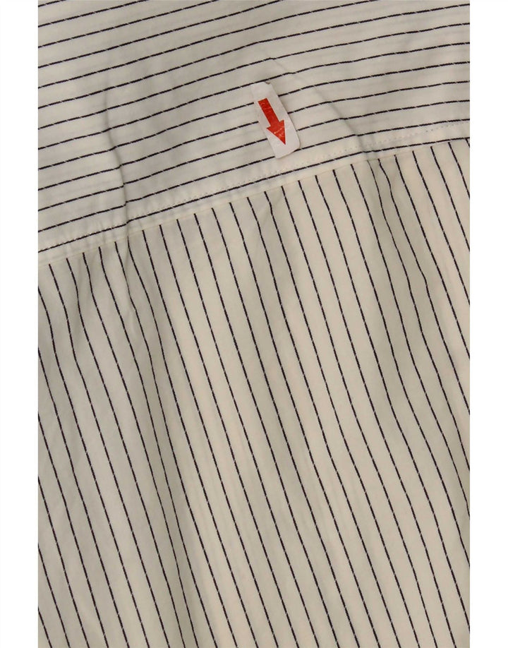 Hugo Boss Chemise Slim Fit en coton à fines rayures blanc moyen