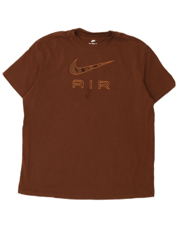 Nike T-shirt coupe ample pour homme Marron Taille L