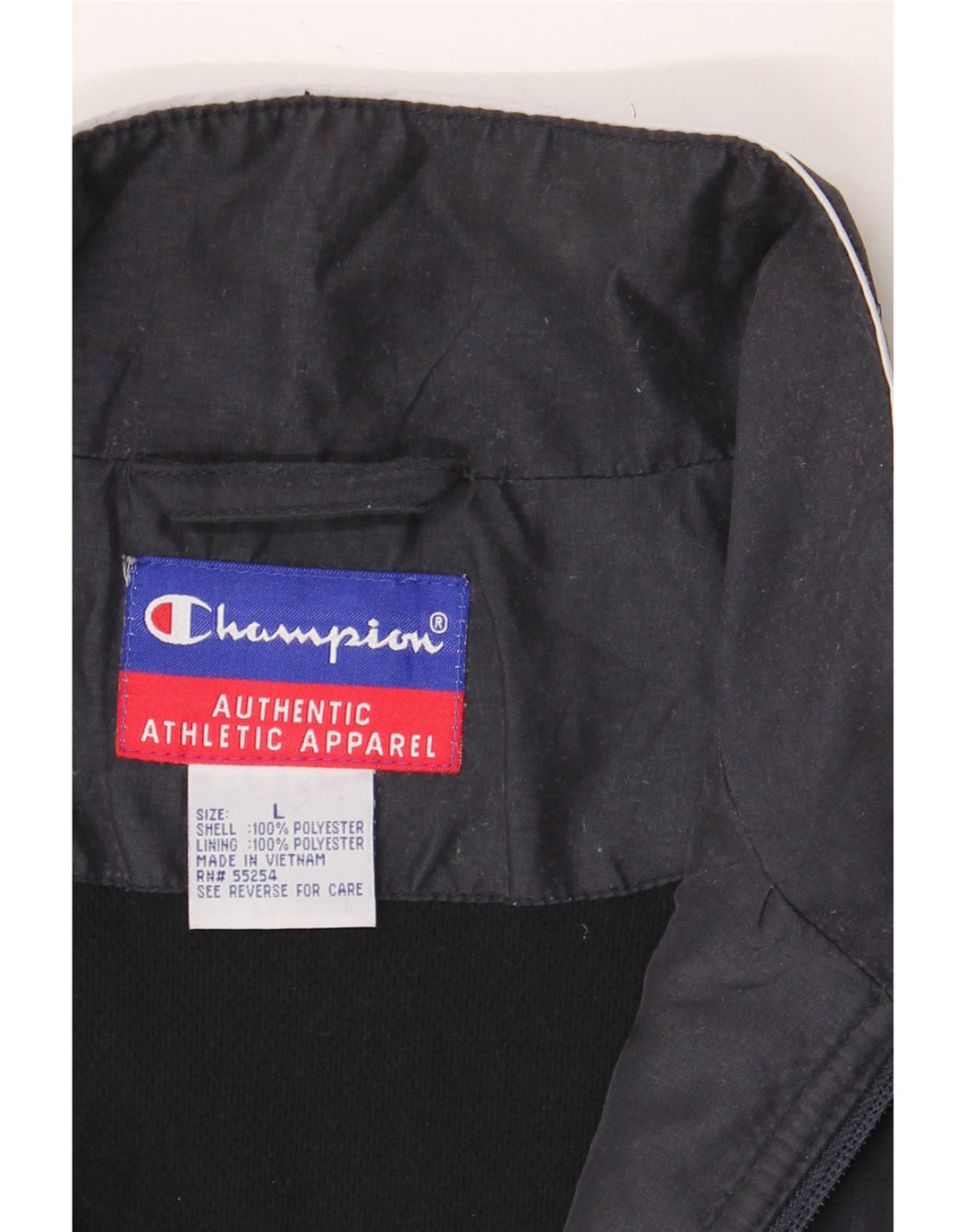 Champion Veste de survêtement pour homme en polyester color block Bleu marine Taille L
