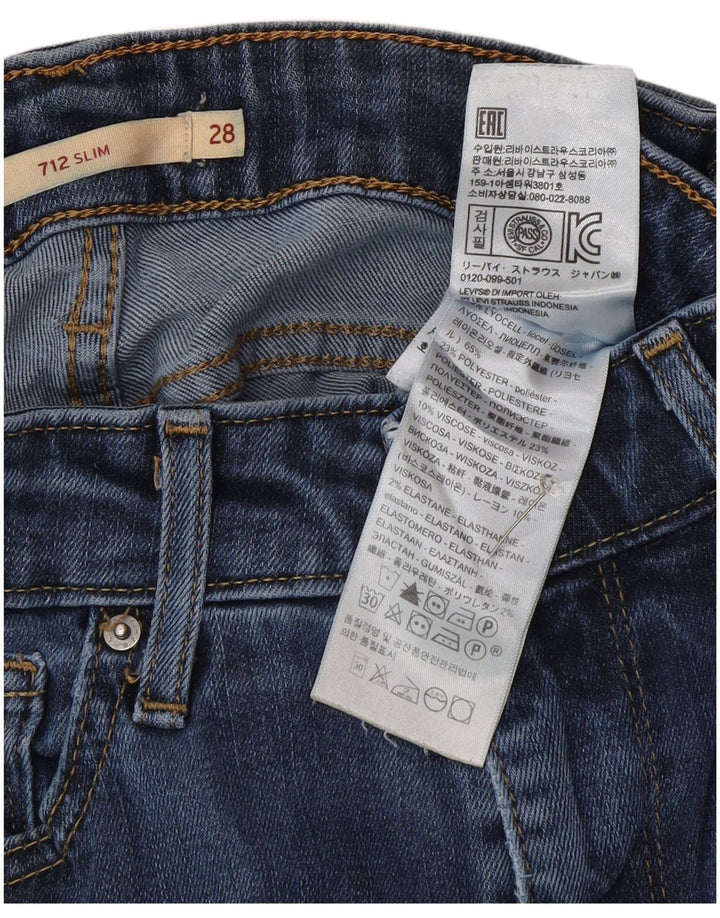 Levi's Jean Slim 712 Femme W28 L32 Bleu Lyocell