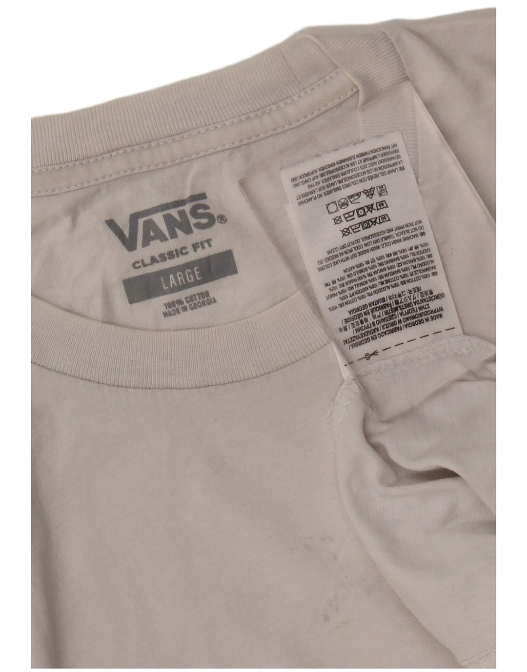 VANS T-shirt coupe classique pour hommes, grand coton blanc