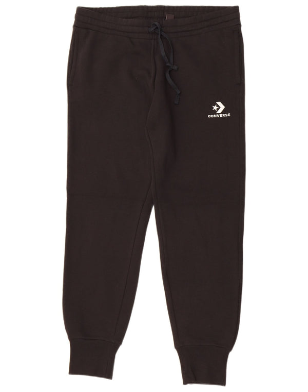 Converse Pantalon de survêtement pour homme en coton noir Taille L