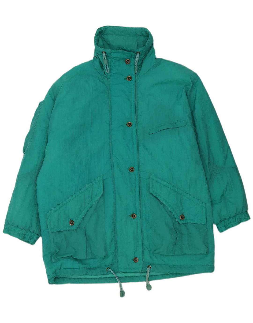 manteau rembourré surdimensionné femme vintage EU 46 XL Nylon vert