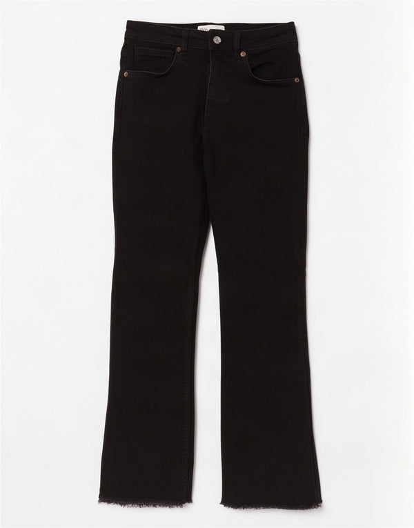 Zara Jean Bootcut Taille Haute Femme EU 36 XS W26 L27 Coton Noir