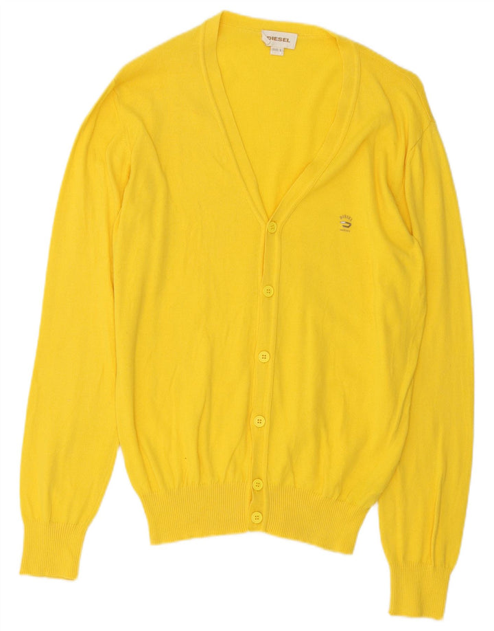 Diesel Cardigan Homme Pull Large Jaune Coton