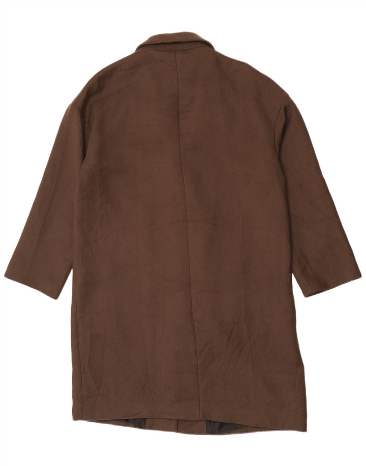Zara Manteau surdimensionné pour femme UK 14 Polyester marron moyen