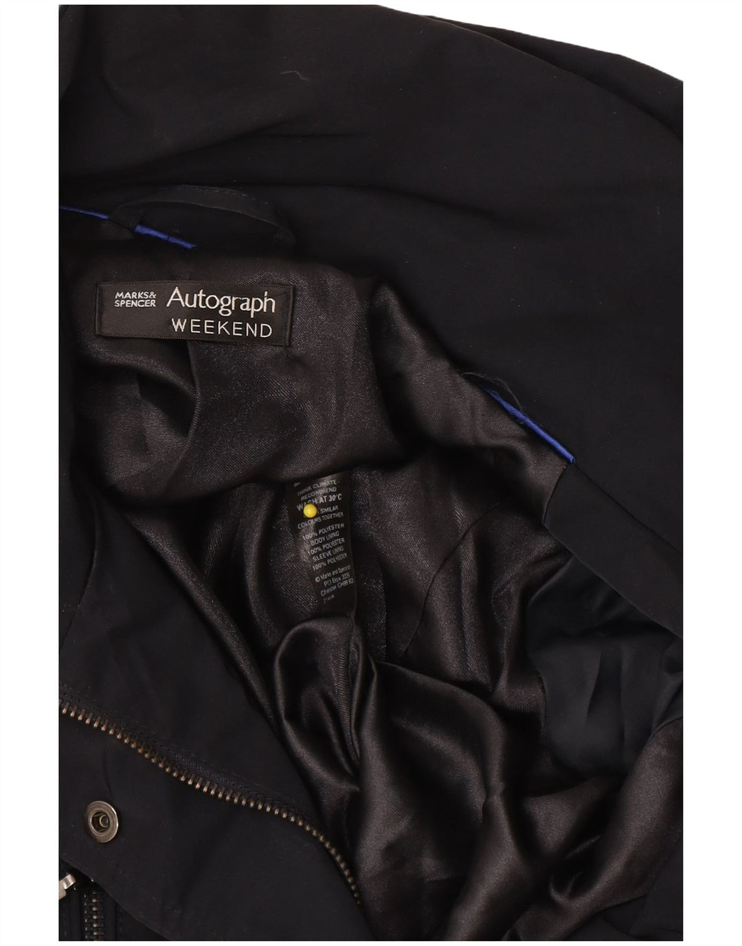 Marks & Spencer Manteau coupe-vent autographe pour femme UK 12 Medium Noir