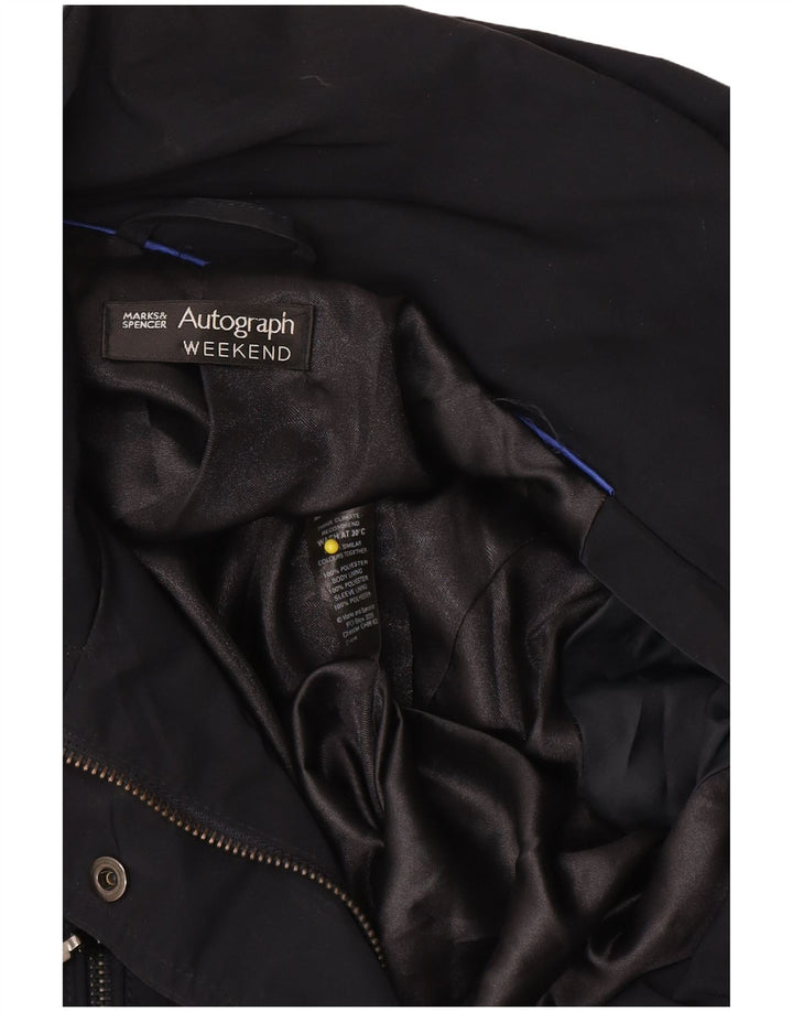 Marks & Spencer Manteau coupe-vent autographe pour femme UK 12 Medium Noir