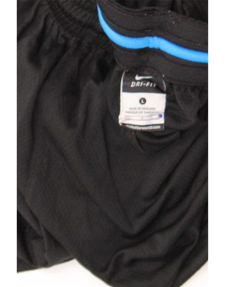 Nike Short de sport classique graphique pour homme, grand, noir, color block, polyester